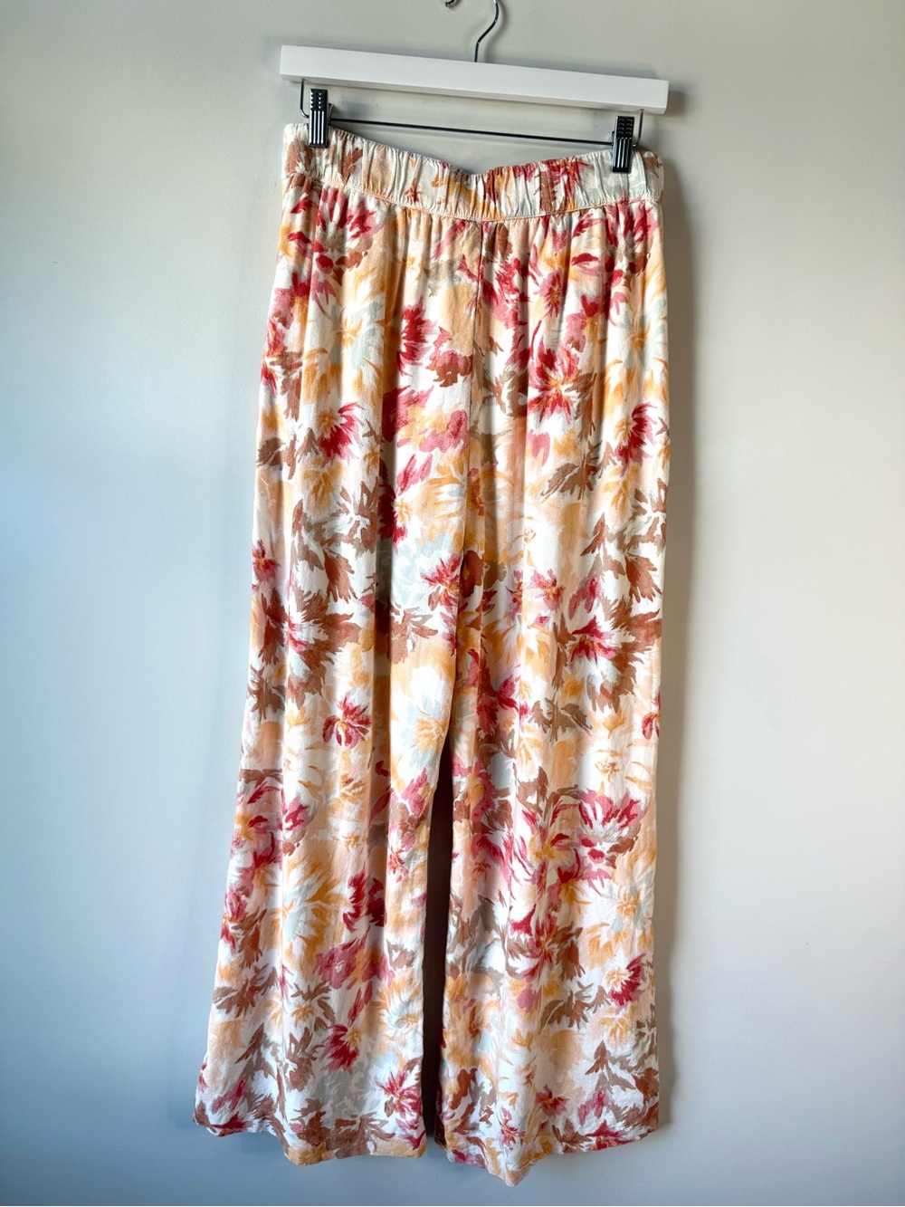 Abercrombie & Fitch Floral Linen Blend Wide Leg Pants M - Picture 5 of 9